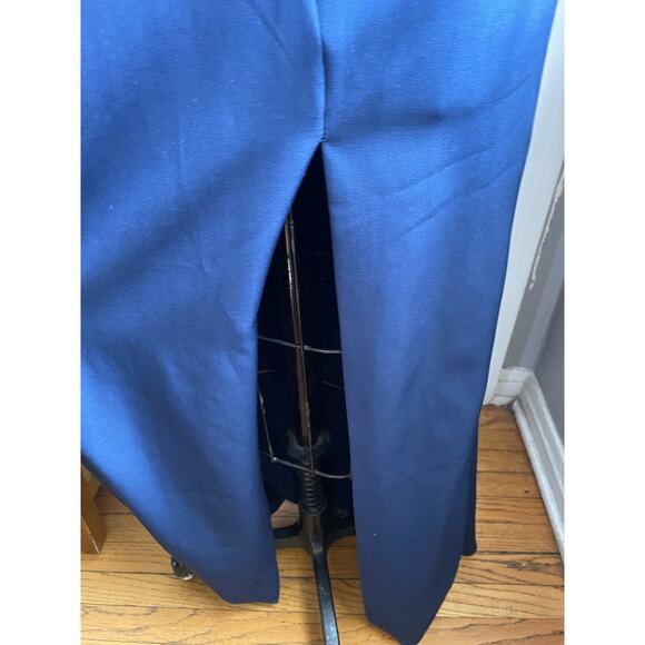 NWT Aidan Mattox Off-the-Shoulder Pleated Crepe Gown Twilight Navy Size 6 - Picture 8 of 12